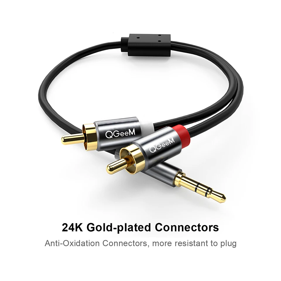 QGeeM RCA Cable 2RCA to 3.5 Au - Home Cinema Tv review and price