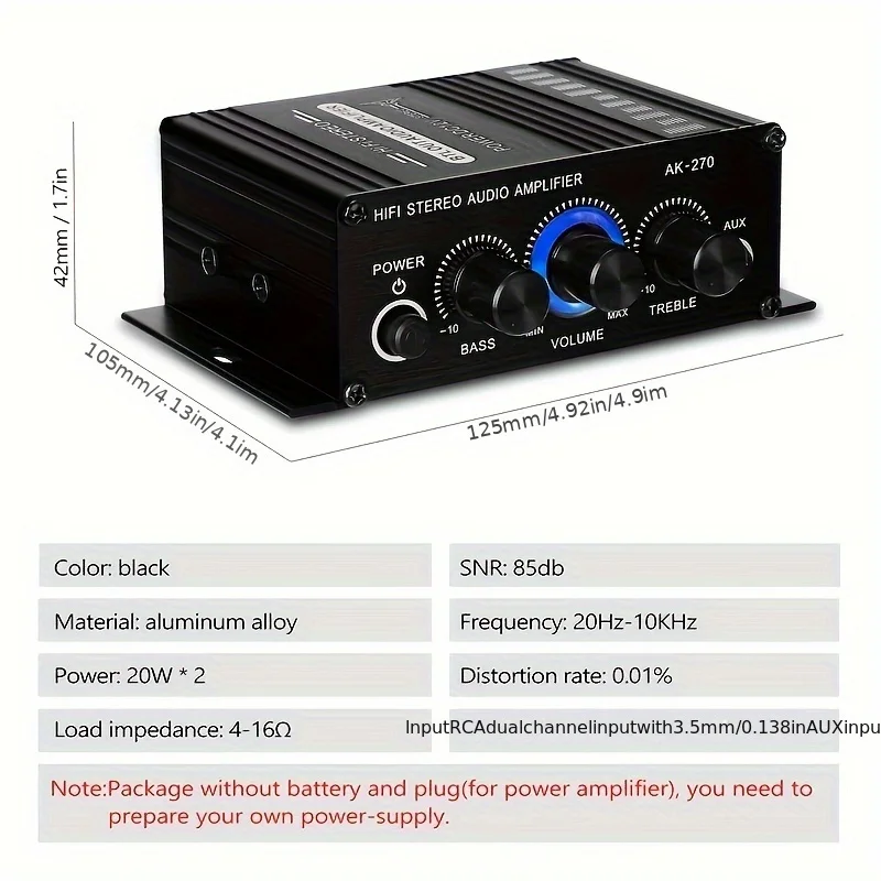 AK-270 HIFI Amplifier Channel  - Audio Home Cinema review and price