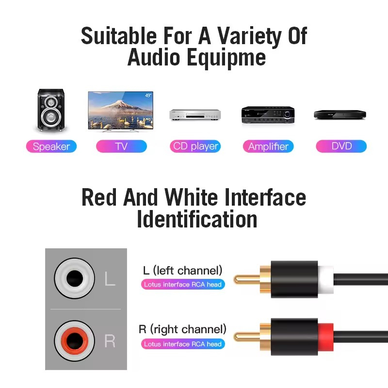 Dual RCA Cable HIFI Stereo 2 R - Home Cinema Tv review and price
